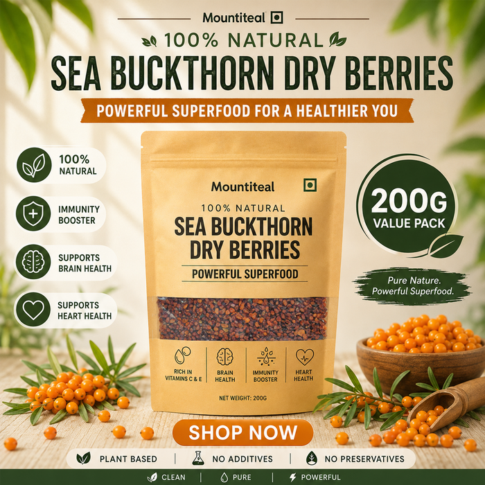 Premium Sea Buckthorn Dried Berries – 100% Natural (200g Pack)