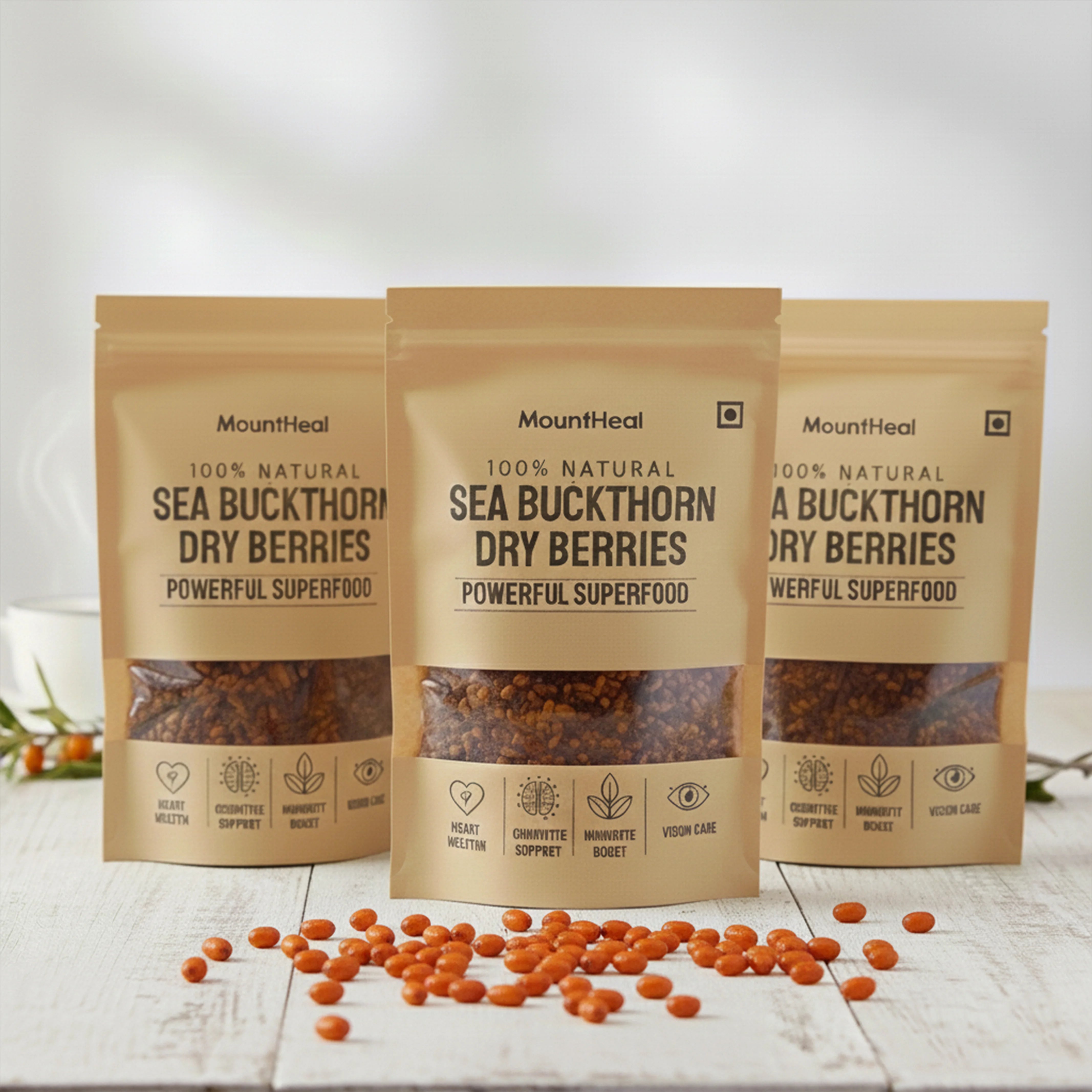 Sea Buckthorn Dry Berries – High Vitamin C, Antioxidants & Omegas