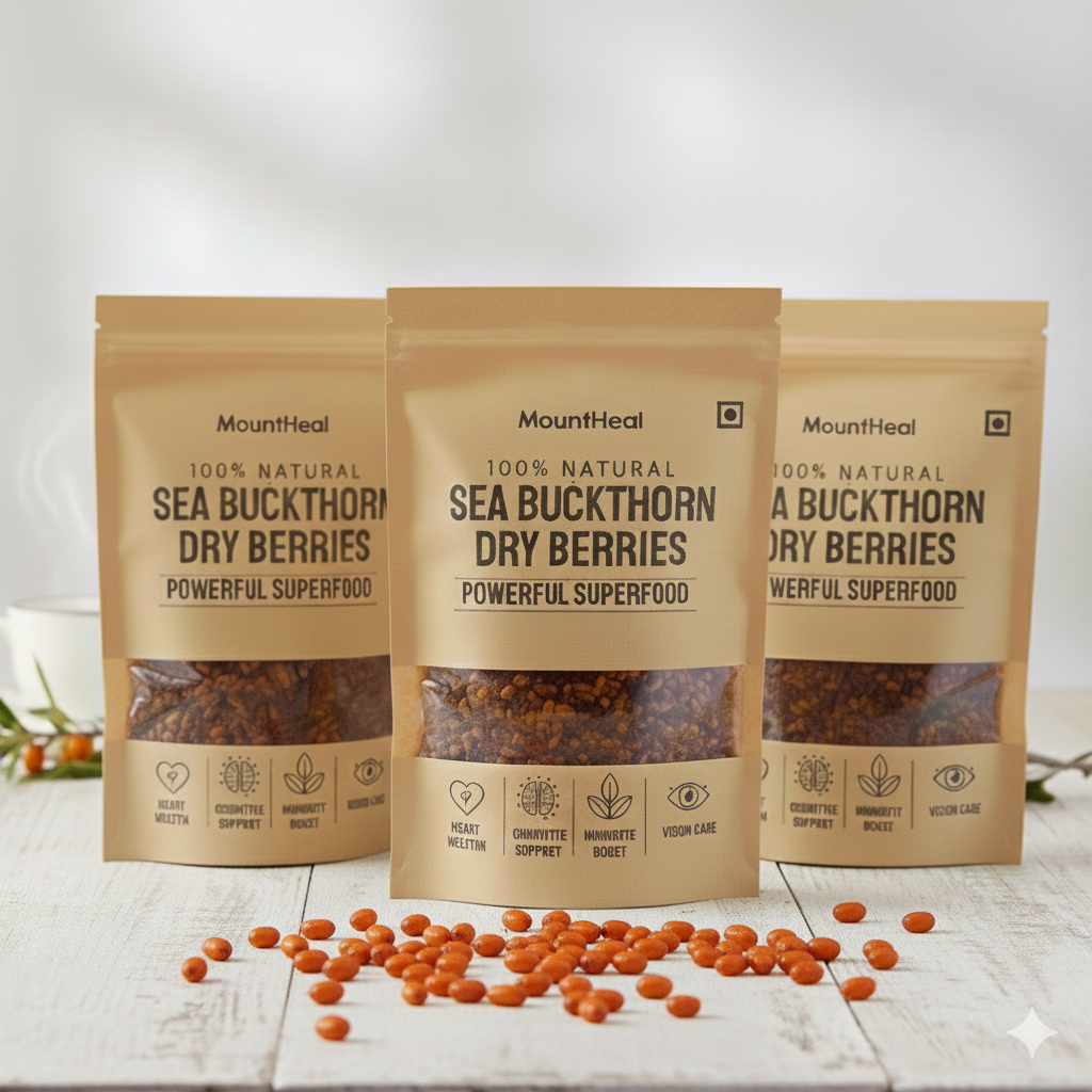 Sea Buckthorn Dry Berries – High Vitamin C, Antioxidants & Omegas