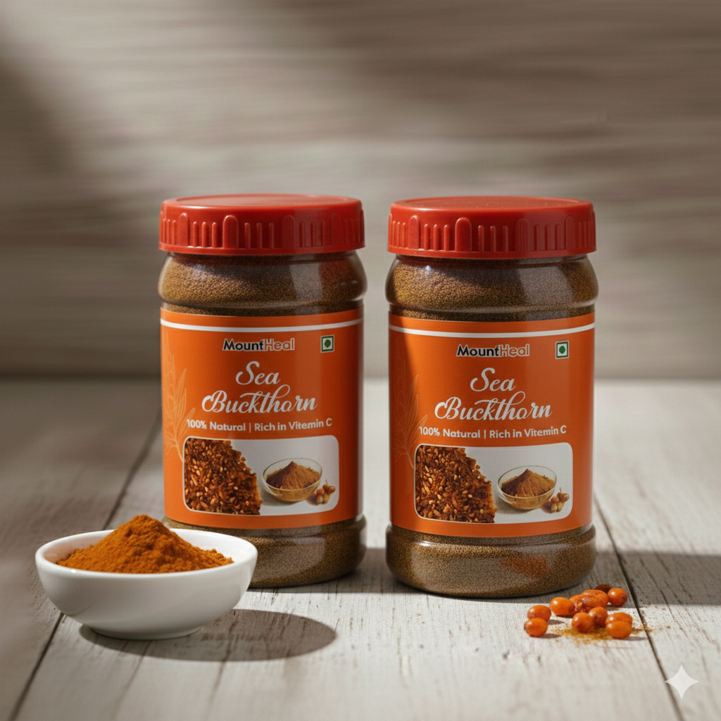 Organic Sea Buckthorn Powder for Immunity & Skin Glow | MountHeal.pk