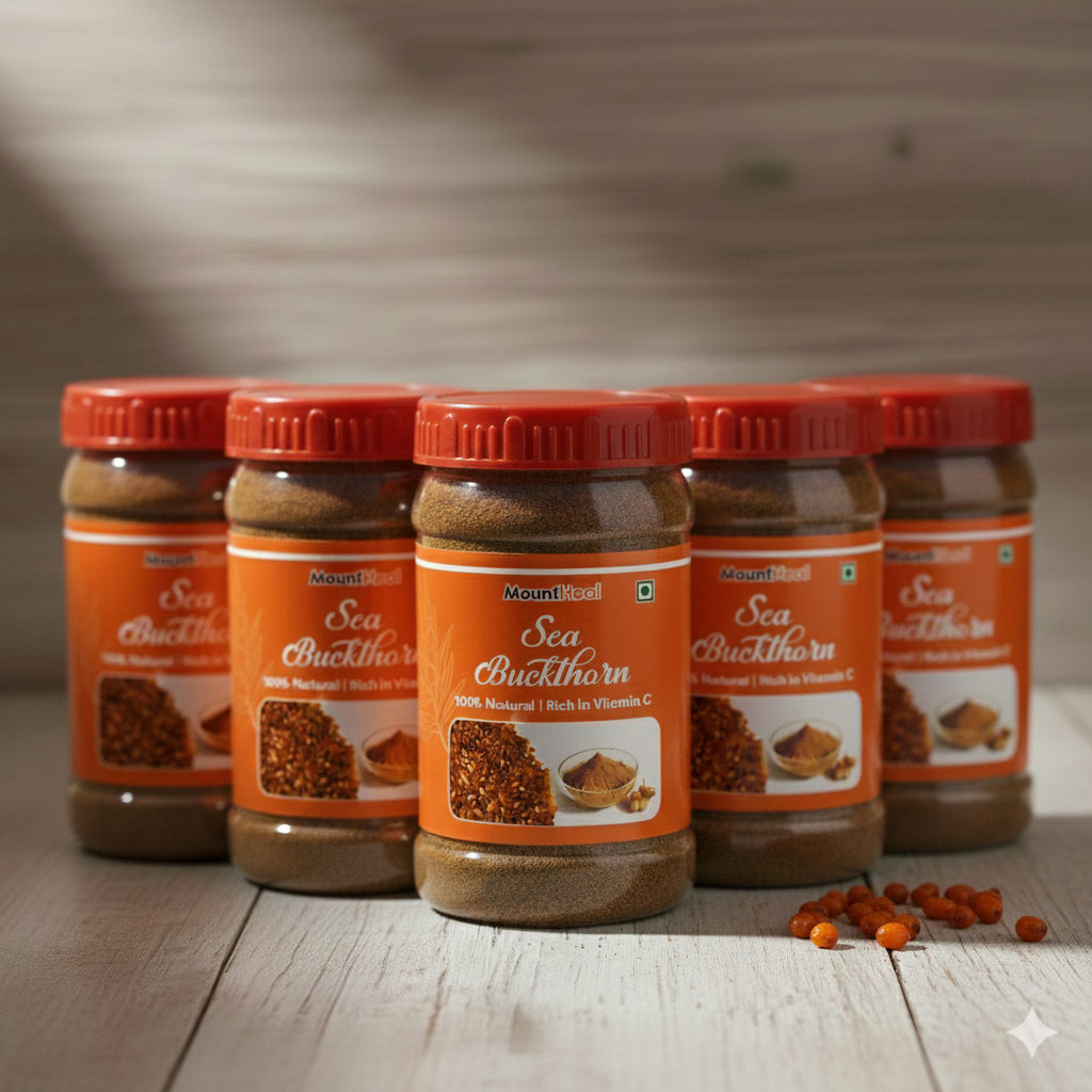 Organic Sea Buckthorn Powder for Immunity & Skin Glow | MountHeal.pk