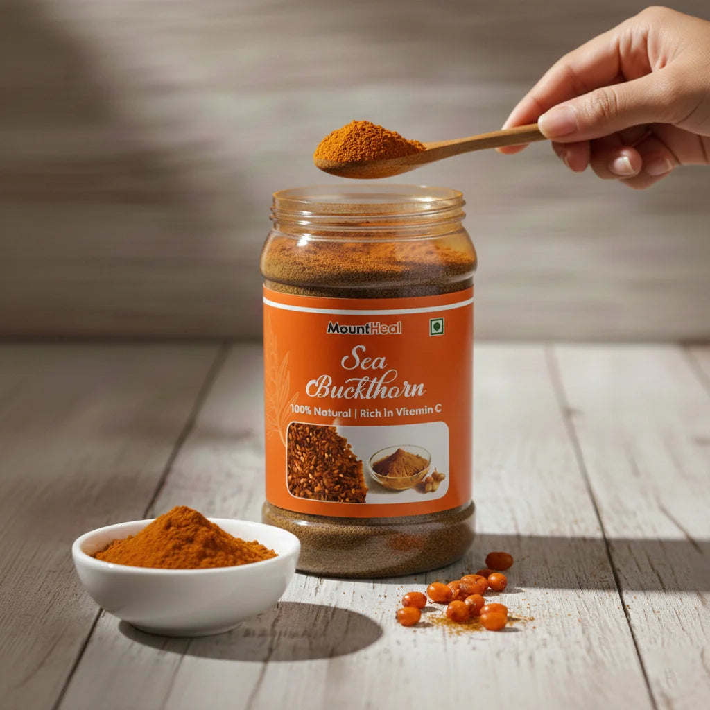 Organic Sea Buckthorn Powder for Immunity & Skin Glow | MountHeal.pk