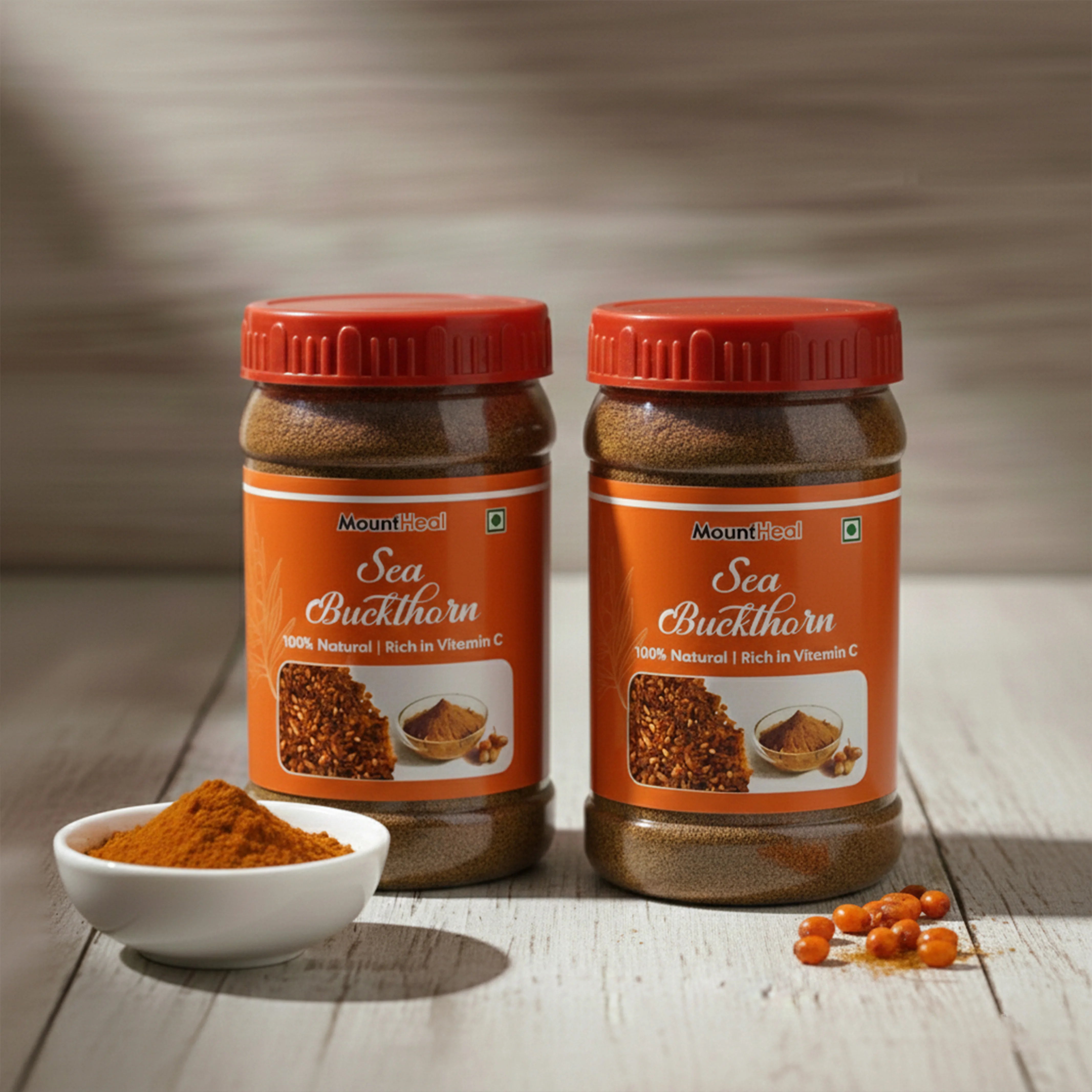 Organic Sea Buckthorn Powder for Immunity & Skin Glow | MountHeal.pk