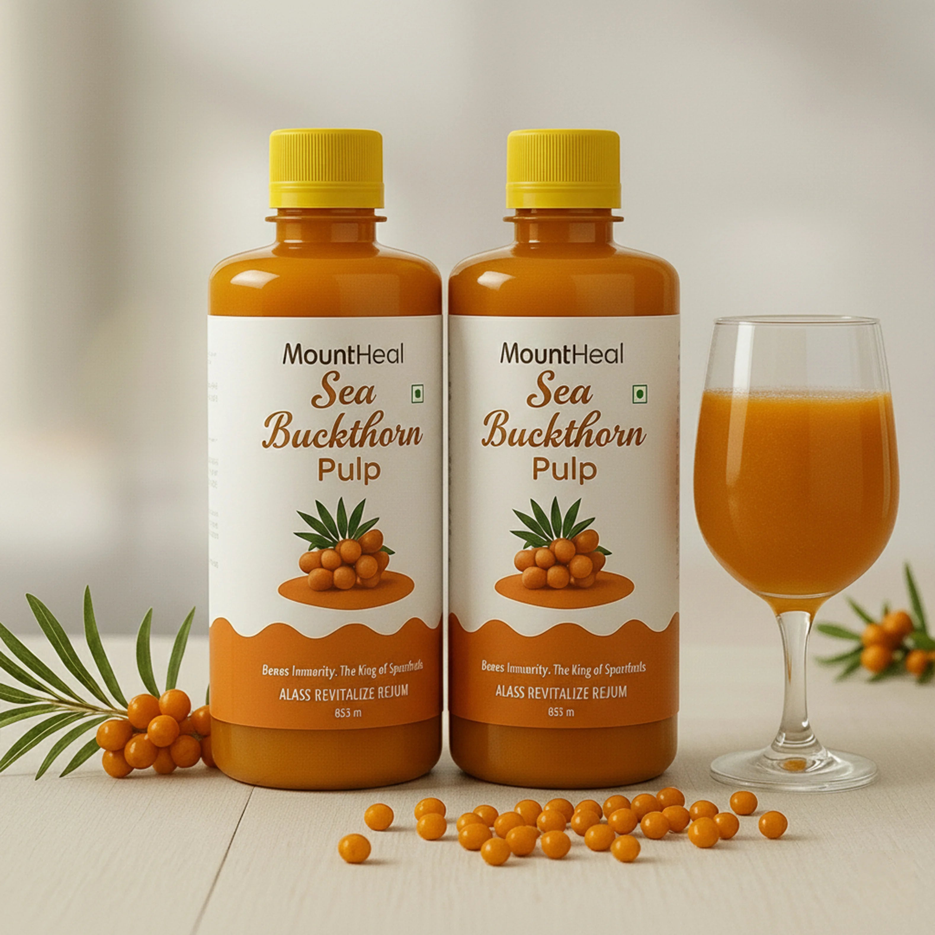 Pure Sea Buckthorn Pulp (Juice)  pack of x 2