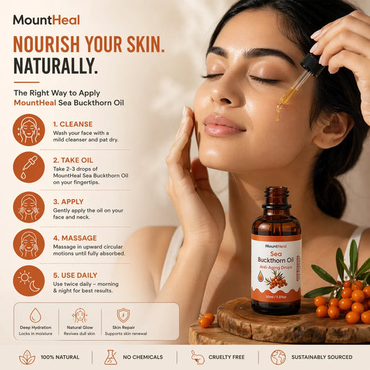 100% Pure Sea Buckthorn Oil - Cold-Pressed, Pure & Nutrient-Rich
