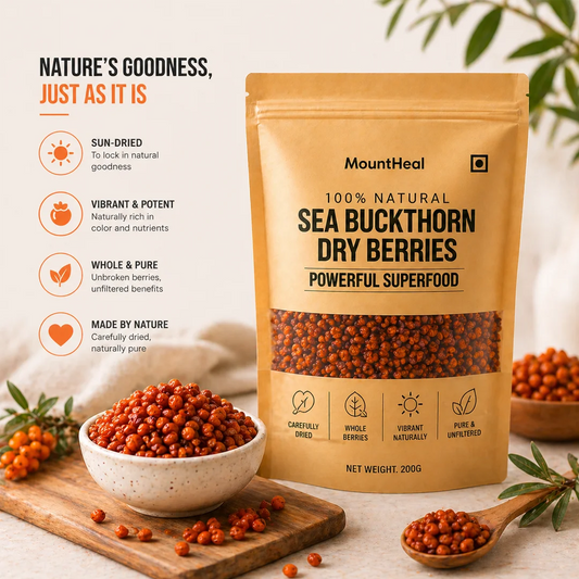Premium Sea Buckthorn Dried Berries – 100% Natural (200g Pack)
