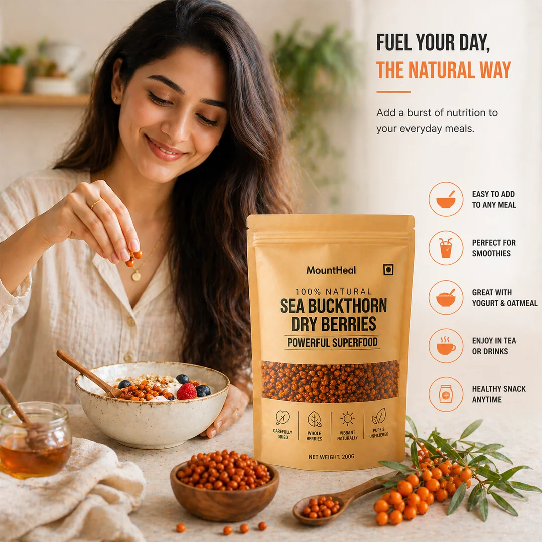 Premium Sea Buckthorn Dried Berries – 100% Natural (200g Pack)